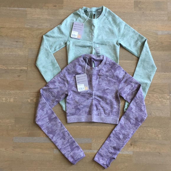 Gymshark Tops - Gymshark • Camo Crop Top